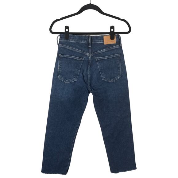 Citizens of Humanity High Rise Daphne Crop Jean Raw Hem Dark Wash Size 27 - Picture 4 of 10